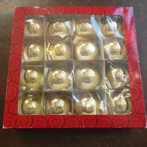 Classic 16 Piece Set Hand Blown European 6cm Glass Ornaments - Made in Poland